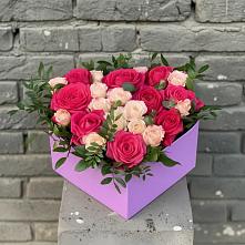 Цветочная композиция из Розы в коробке #REPLACE_PRED# Еманжелинка