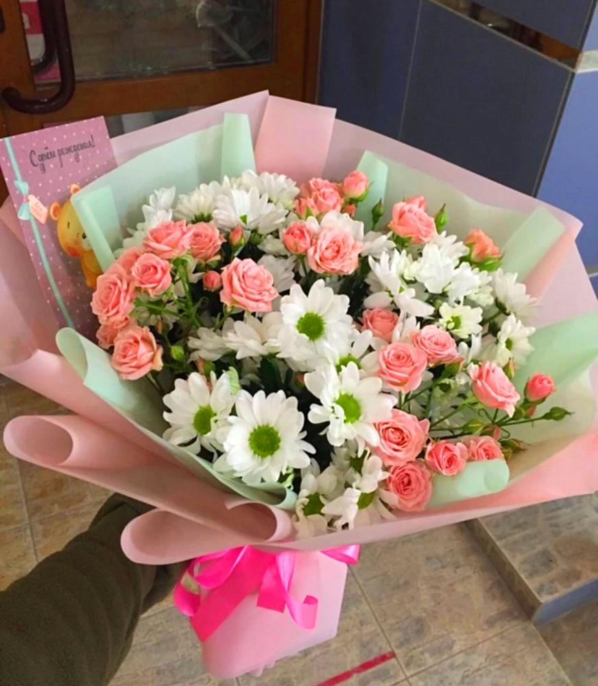 Букет цветов из: Розы и Хризантемы в Еманжелинка