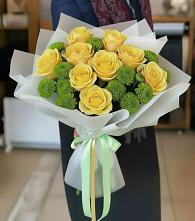 Букет цветов из:  Хризантемы и Розы #REPLACE_PRED# Еманжелинка