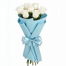 Букет 7 белых роз Проуд #REPLACE_PRED# Еманжелинка