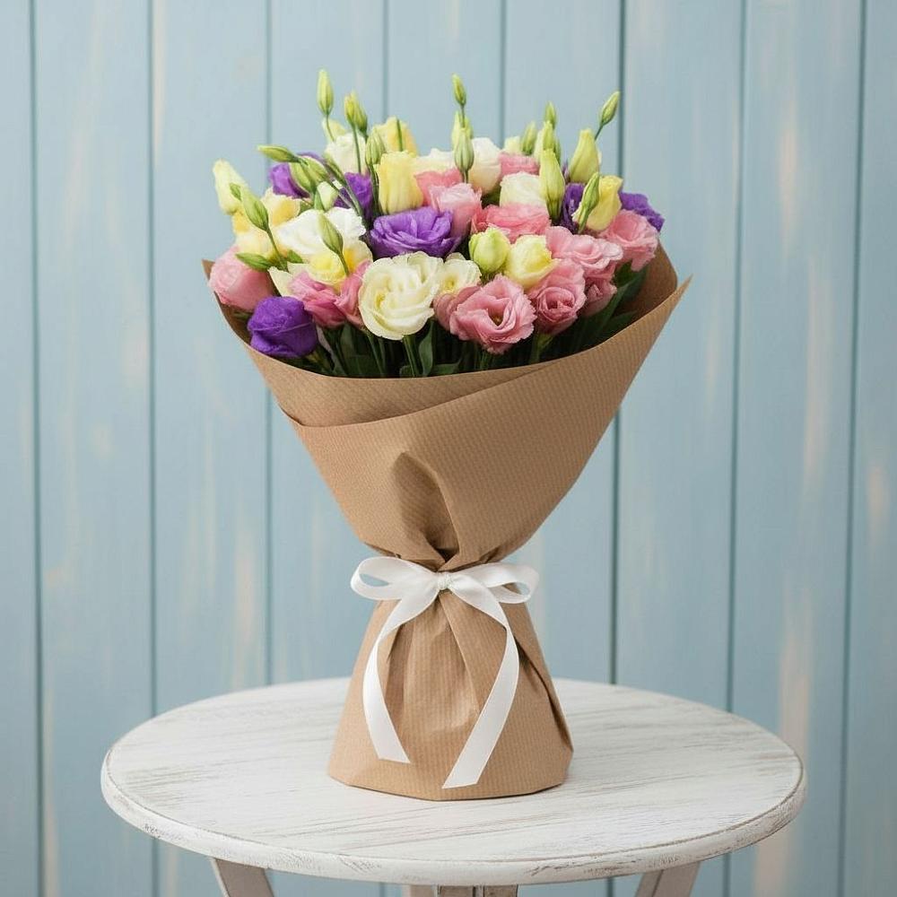 Букет цветов из: Лизиантусы в Еманжелинка