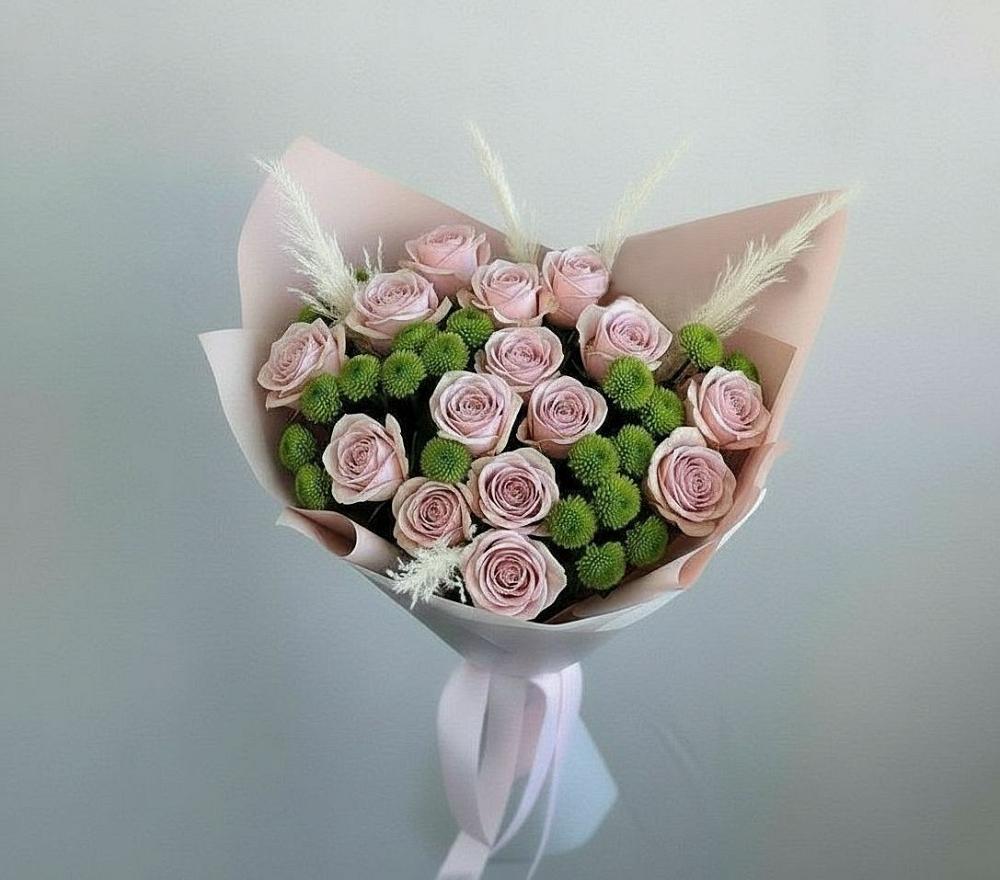 Букет цветов из: Розы и Хризантемы в Еманжелинка