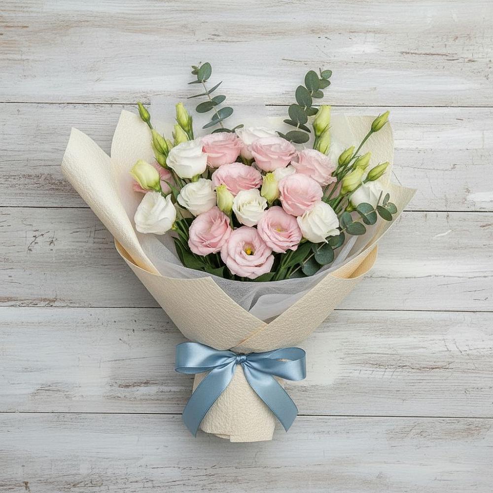 Букет цветов из: Лизиантусы в Еманжелинка